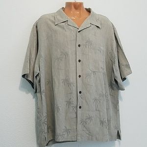 Reyn Spooner Size XL Silk/Linen Hawaiian Shirt